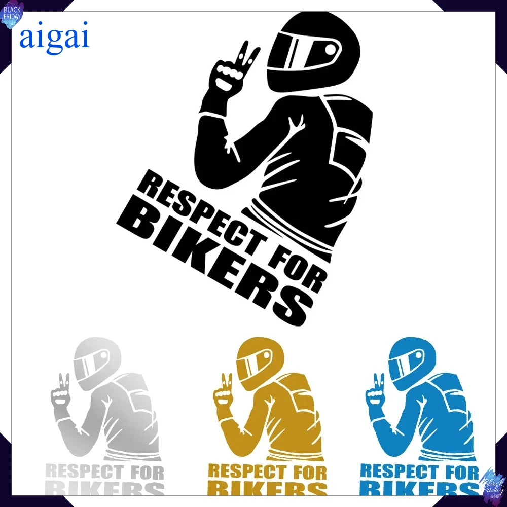 Various Sizes Respect for Bikers Car Sticker Waterproof  Sticker Decal Funny Vinyl Bike Motorcycle Auto Car Styling Decoration
