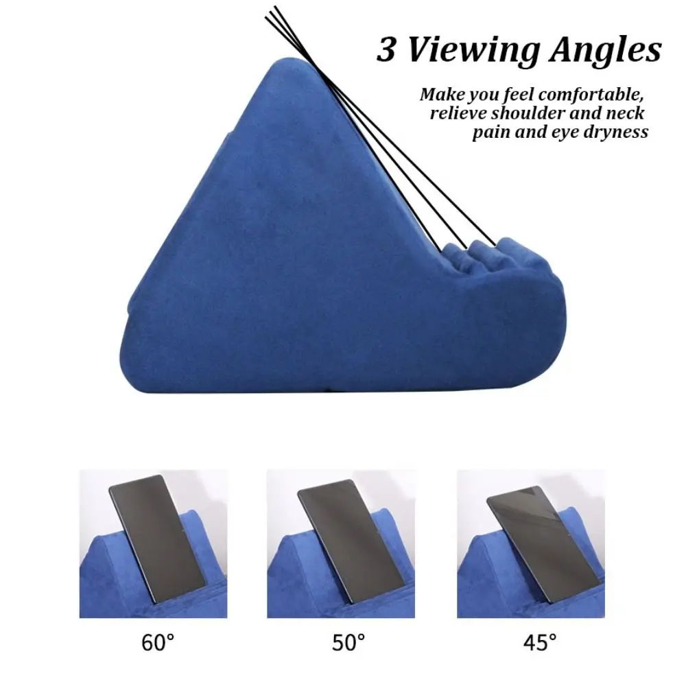 Adjustable Tablet Pillow Stand Multi-angle Ergonomic Lap Tablet Stand with Storage Pockets Universal Reading Stand Reading Use