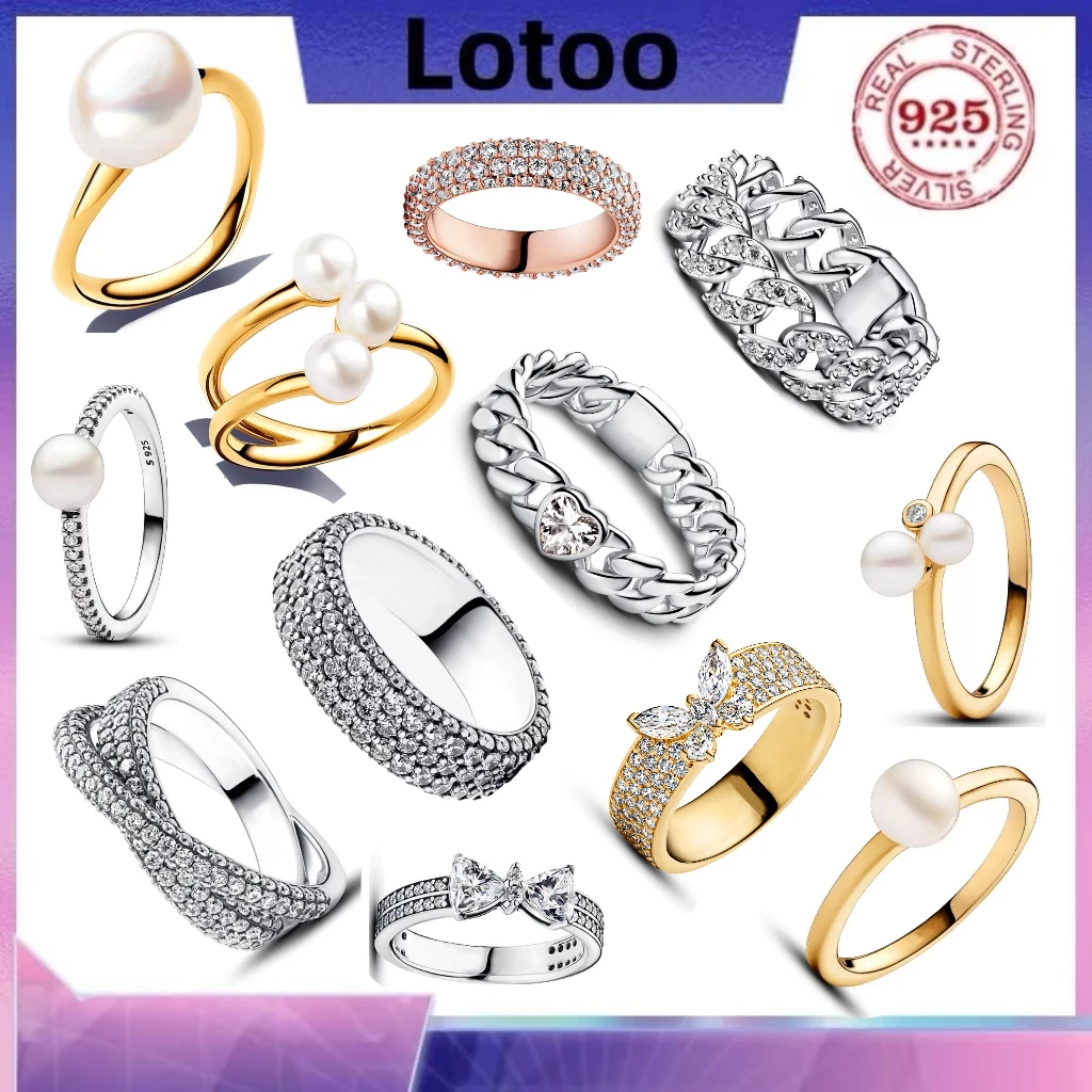 Elegant and fashionable hot selling 925% pure silver luxury bow surrounded by hollow charm rings women's jewelry wedding gifts