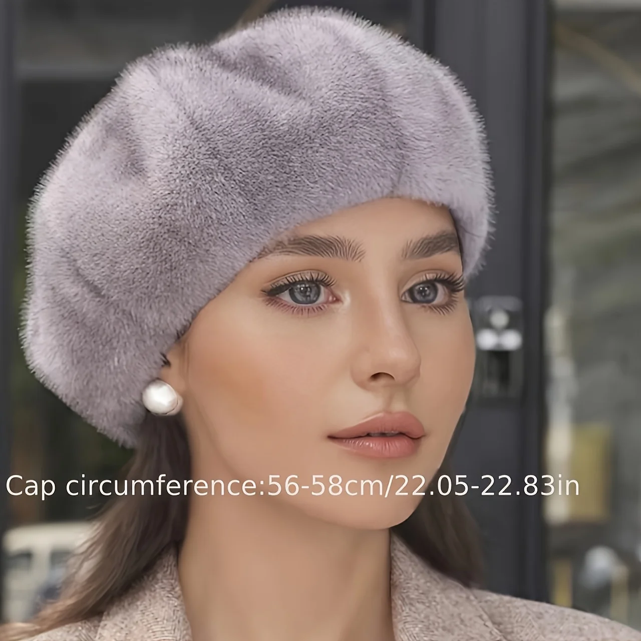 2 Pieces Women's Autumn Winter Beret - Thick Warm Plush Octagonal Pumpkin Hat, Cozy Winter Cap for Christmas