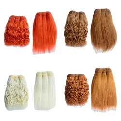 Extensões de cabelo encaracolado e reto para bonecas, perucas DIY, Wefts Acessórios, brinquedos, parafuso, todos, 4-5 m