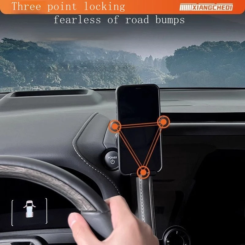 For Alphard 40series Car Phone Holder 2024 Model Year Toyota Vellfire Storage Box Air Vent Mount Mobile Phone Holder