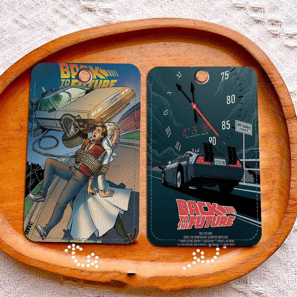 Classic Movies Back To The Future Holder Keychain With Keychain For Access Card Bus Pass & Card Credit ID