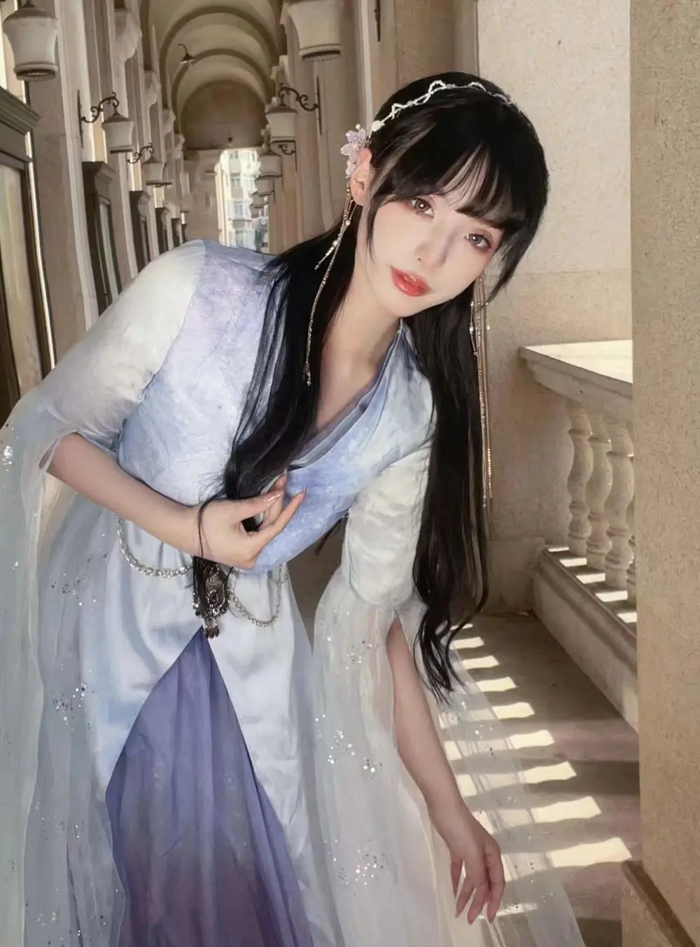 

Hot TV Cang Lan Jue Cosplay Xiao Lanhua Hanfu Costume Yu Shuxin Hanfu Dress Cang Lan Jue Dress Fairy Dress Dance Clothes