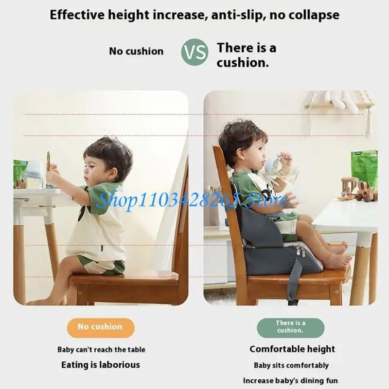 وسادة معززة محمولة أنيقة للأطفال خفيفة الوزن وقابلة للغسل في الغسالة ووسادة مقعد السيارة وكراسي الطعام تدعم G2TE