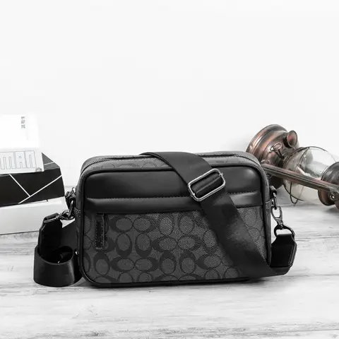 2023 New Korean Style Men's Multifunctional Printed Single Shoulder Messenger Bag Casual Versatile Crossbody Workwear Bag