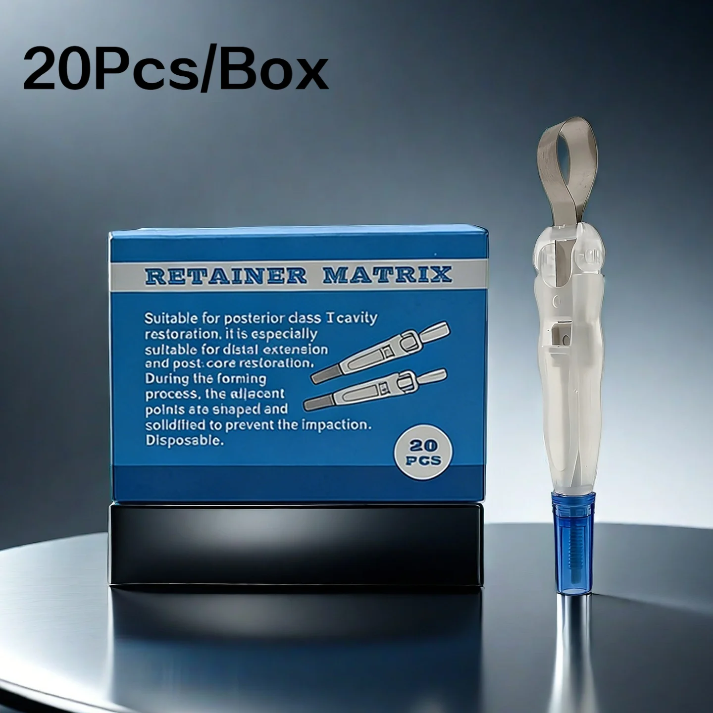 

20pcs/box Dental Matrix Bands Pre Formed Sectional Matrix System Roll Type Matrix Bands Retainer Dental Crown Materials