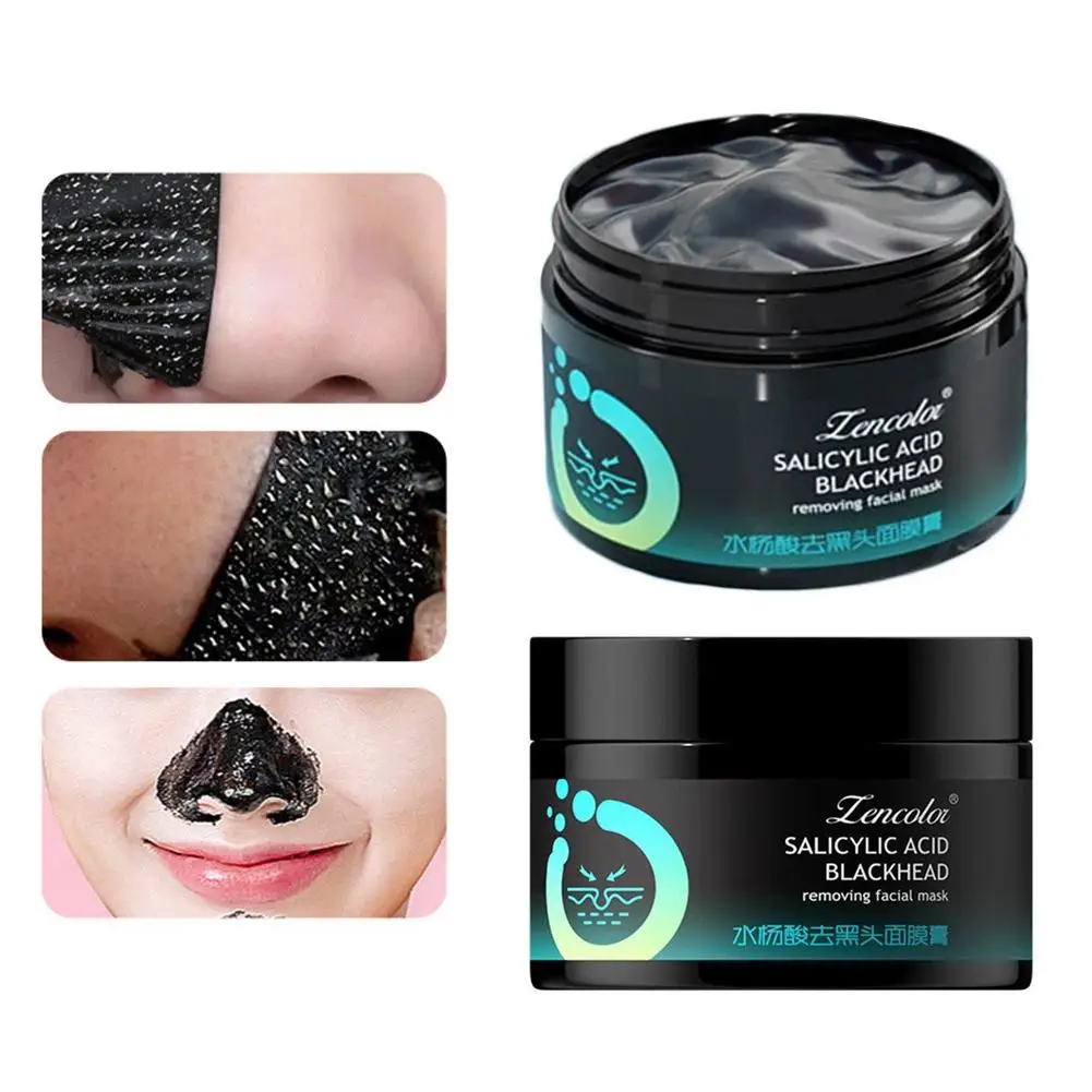 Blackhead Removal Mask Salicylic Acid Bamboo Charcoal Fiber Blackhead Remover Natural Skincare Pore Cleaner For Women, Men I6U8