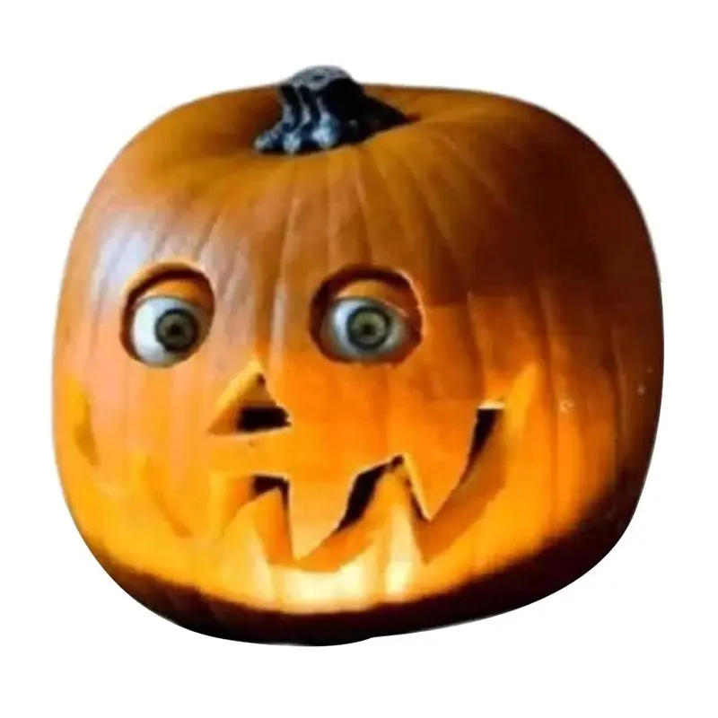 

AEE4-Страшная тыква на Хэллоуин с движущимися глазами, украшения из тыквы, украшение из искусственных тыкв на Хэллоуин, простая установка