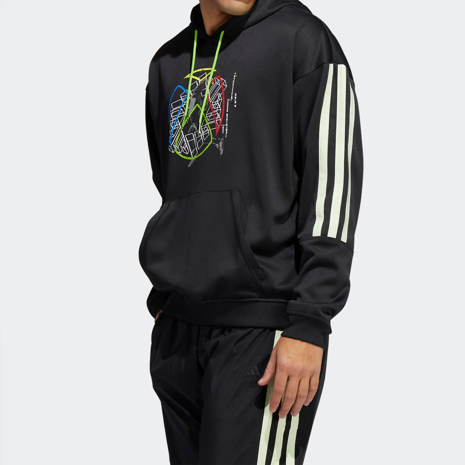 Adidas genuine Mitchell new men's basketball sports hooded sweatshirt HB5430