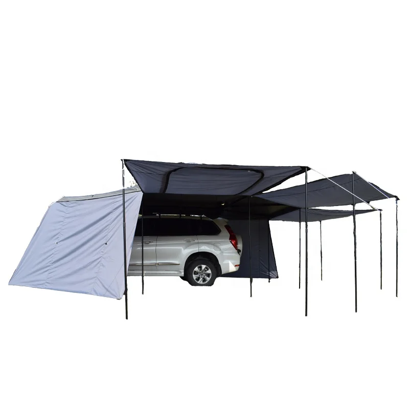

4WD Retractable Car Roof Side Awning 4x4 Camping Vehicle Free Standing Awning