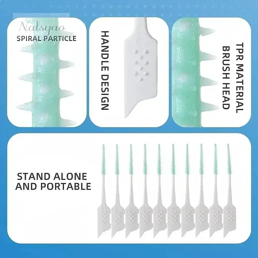 200Pcs/Box Soft Rubber Interdental Brush Teeth Cleaning Tools Between Teeth Dental Oral Hygiene Care