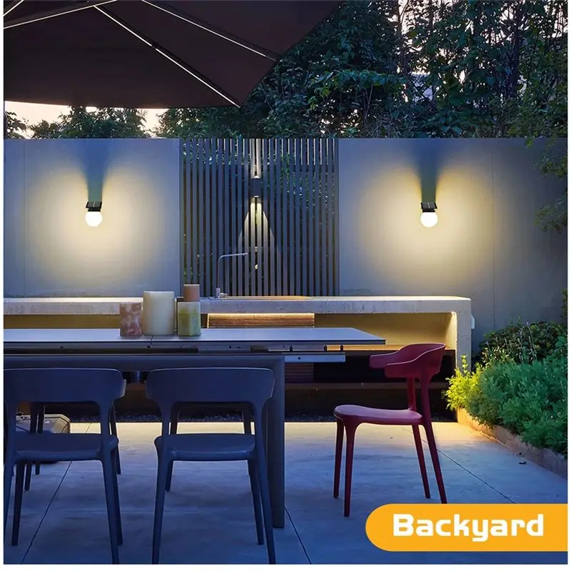 A02M-Solar Light Outdoor Adjustable Brightness And Color IP65 Waterproof Wall Lamp Solar Garden Lights For Yard Fence