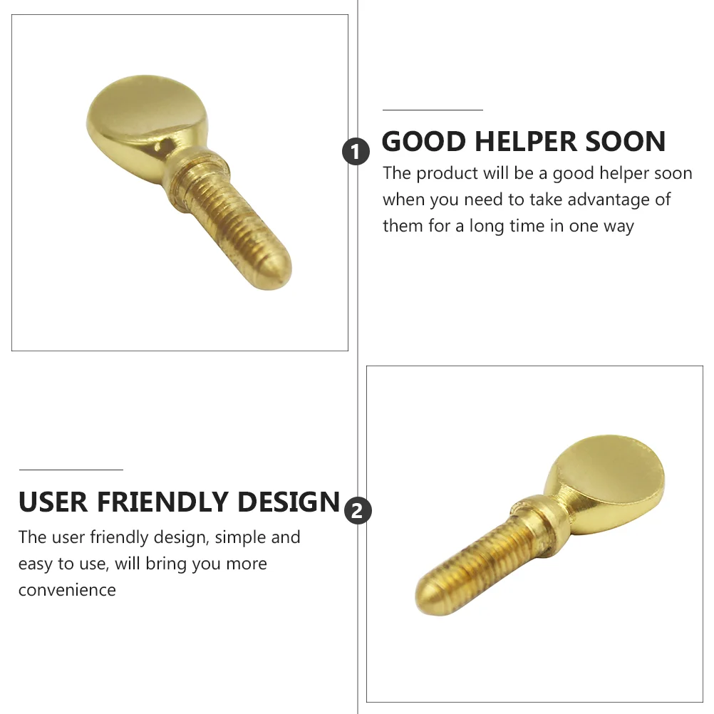 

3 Pcs Saxophone Musical Instruments Screw Metal Neck Mini Repair Tool 28X1X03CM Replacement Part Accessory Golden Bend