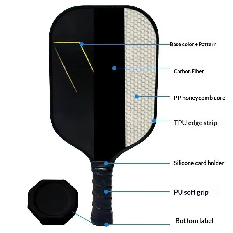 All Carbon Fiber Integrated Molding PP Core Peak Racket OEM Suitable for Foreign Trade