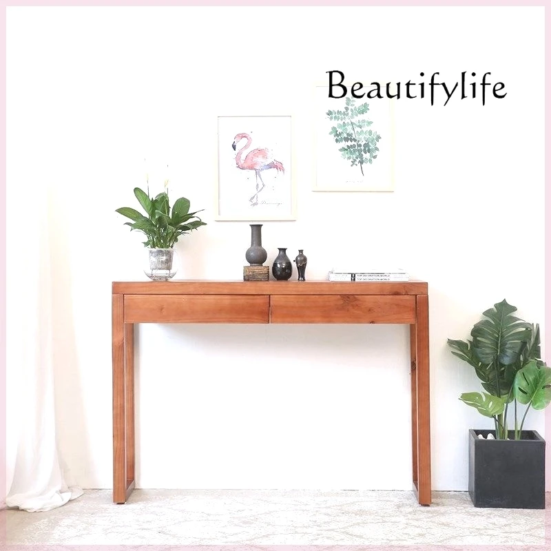 

Скандинавский винтажный консольный столик с местом для хранения, минималистичный прямоугольный тонкий консольный столик, прихожая для гостиной, мебель Woonkamer Tafel