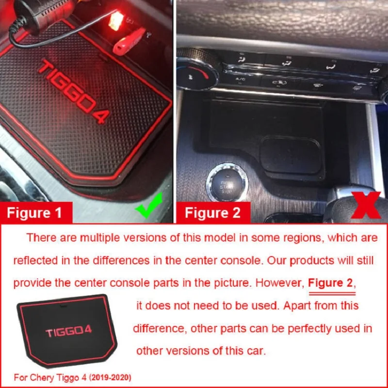 Vtear For Chery Tiggo 4 door groove anti-slip pad storage hole slot cup mat Car interior cushion styling decoration accessories