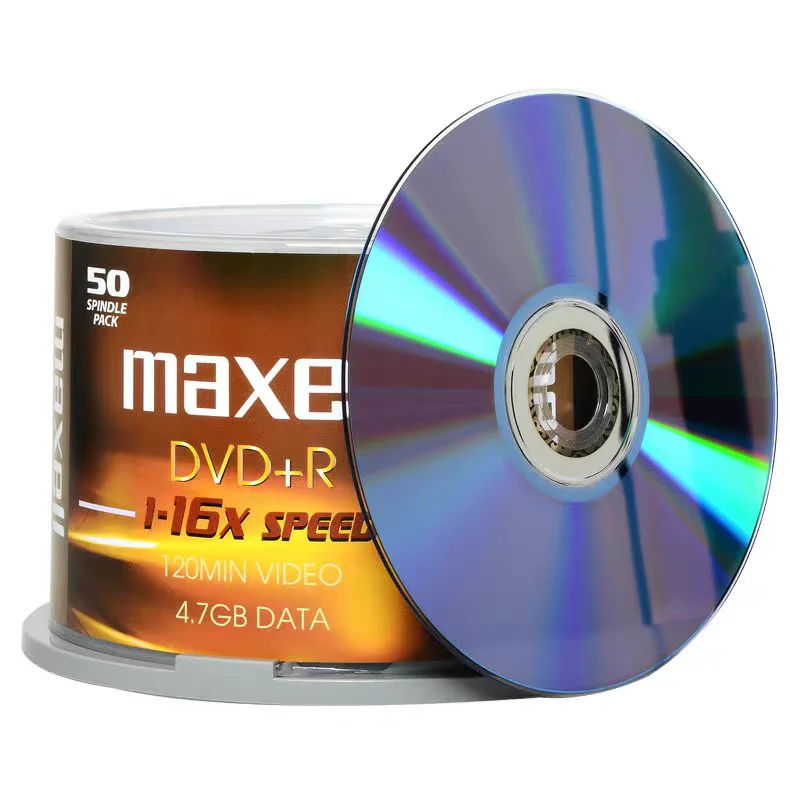 MAXELL 4.7GB danych DVD + R do nagrywania 1-16x120MIN wideo 50 zestaw wrzeciona