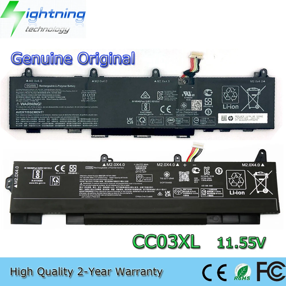 

CC03XL 11,55 В 53/56 Втч Аккумулятор для ноутбука HP EliteBook 830 835 840 845 G7 G8 L78555-005 и т. д.
