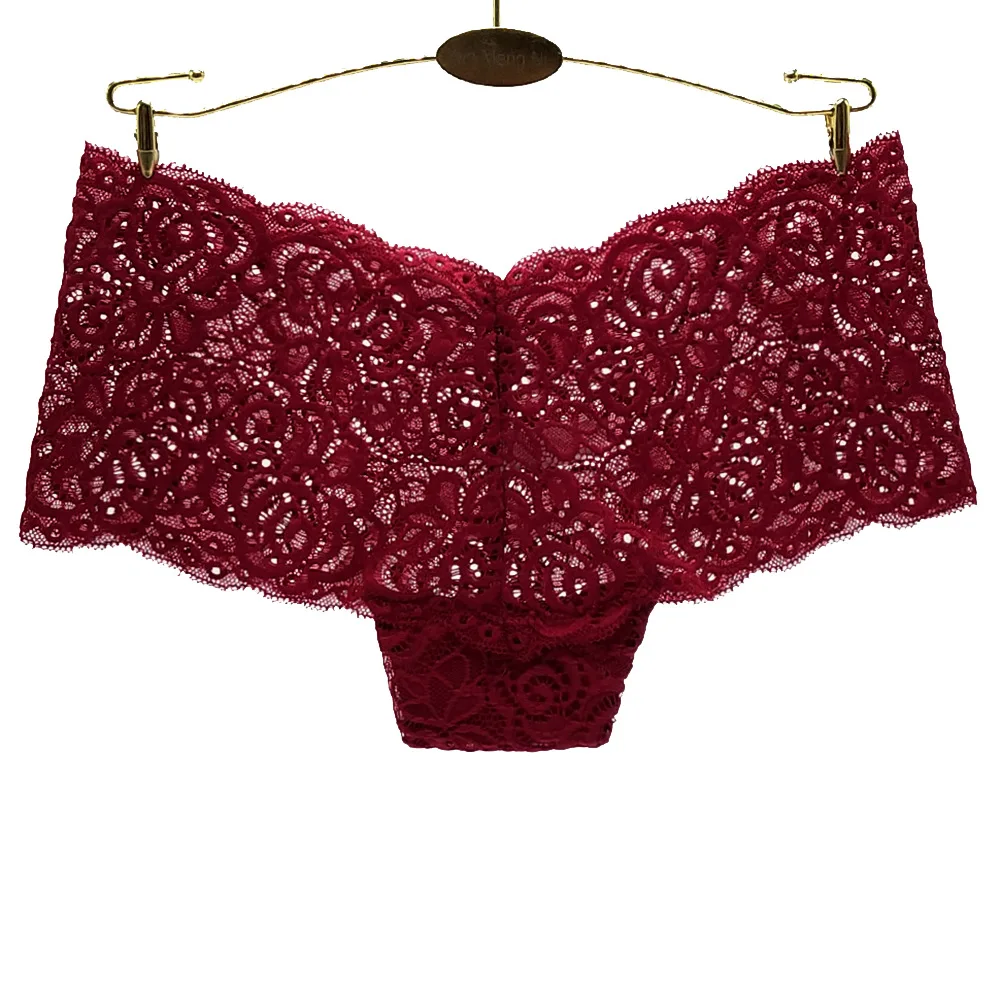 Women Boxers Underwear Sexy Lace Panties Shorts Boyshort Knickers Intimates Lingerie 5 Pcs/lot