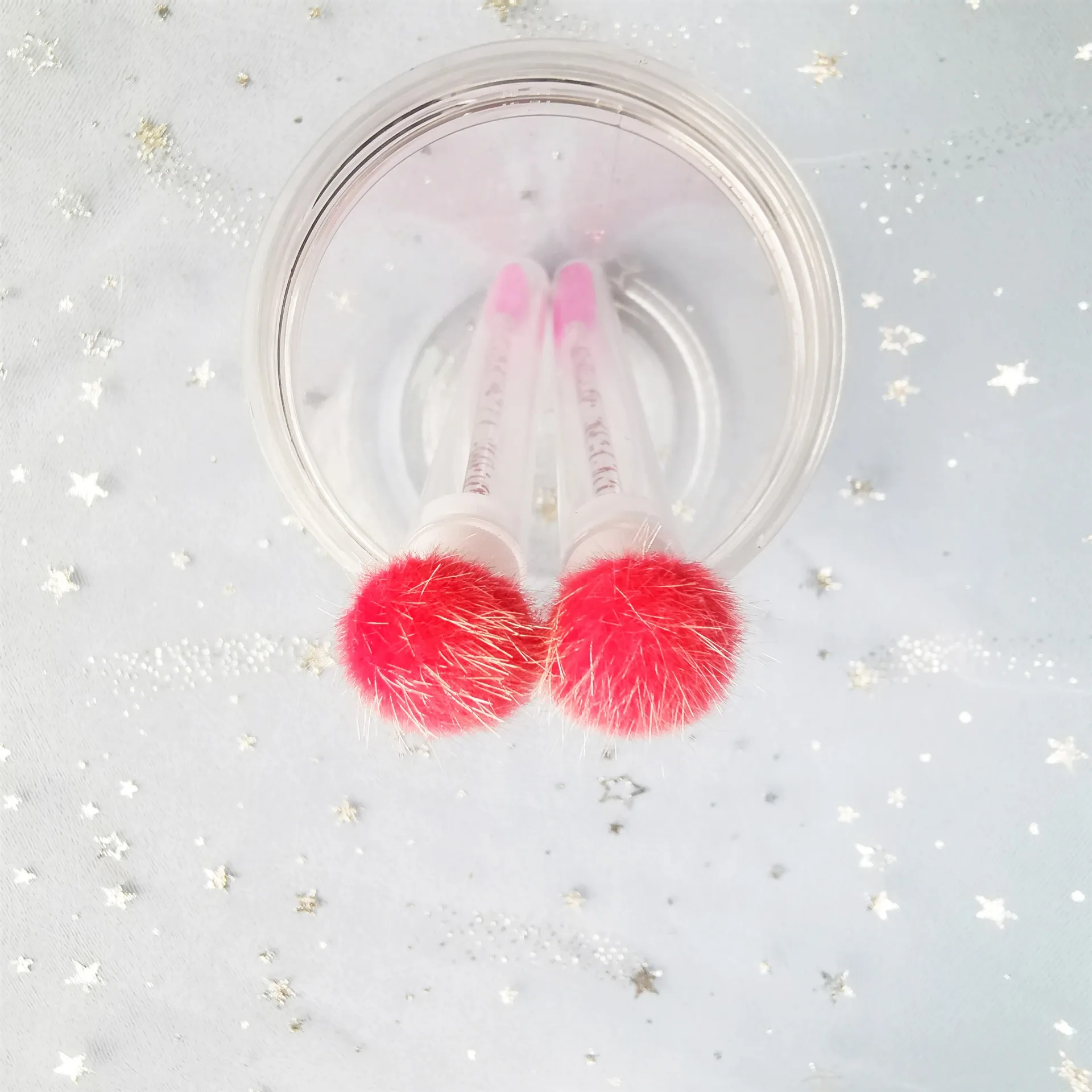 Nieuwe wegwerpwimperborstels met buis Crystal Mascara Wimperverlengingsborstel Sleutelhanger met buis voor wimperverlenging