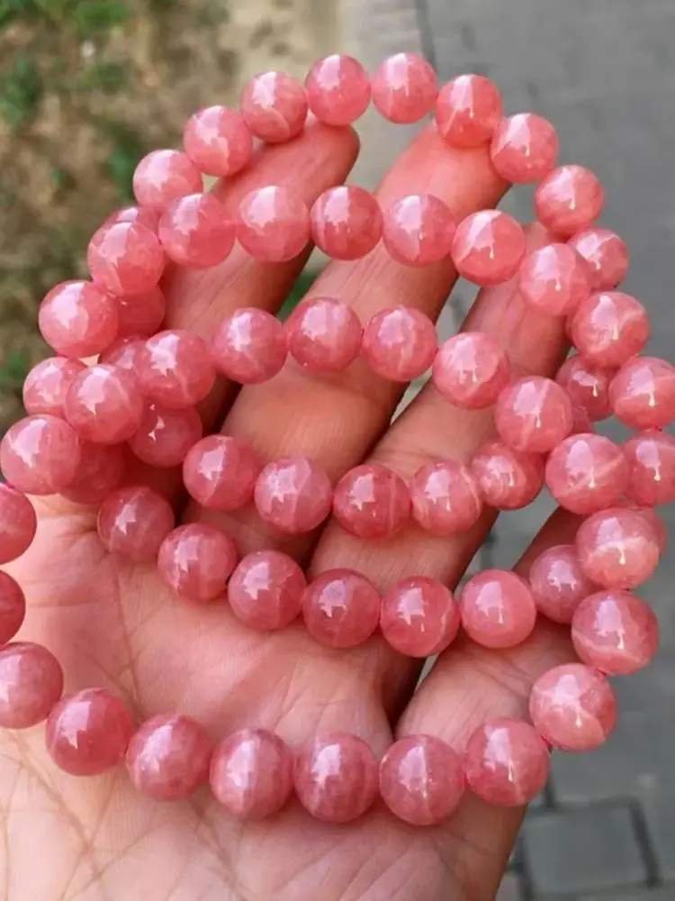 Natural rhodonite larimar Stone Beaded Bracelets Women Purple Crystal Quartz Energy Bead Reiki Healing Bangle Jewelry Gift