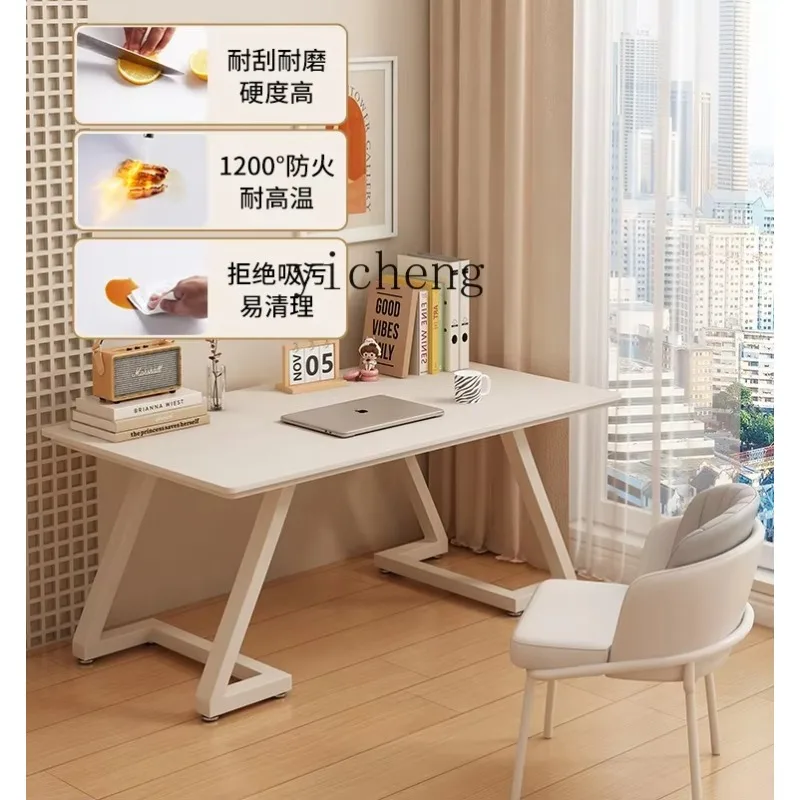 SZ cream wind slate desk modern simple adult desk Internet celebrity computer desk student household small apartment