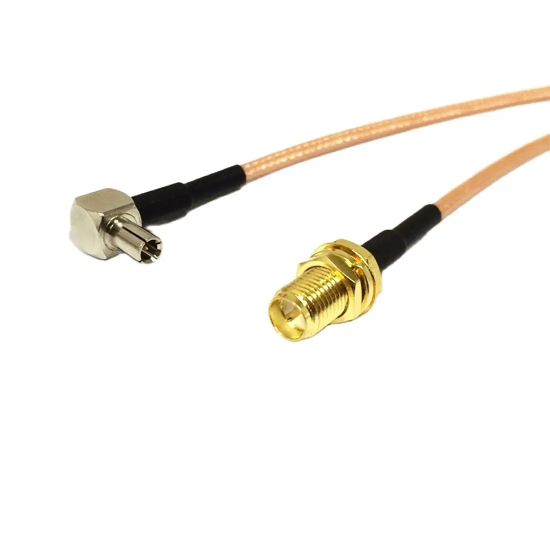 1pc RG316 RG174 RG178 Coaxial Cable RP SMA  Female Jack to TS9 Male Right Angle Pigtail 15cm 6inch 3G Antenna Extension