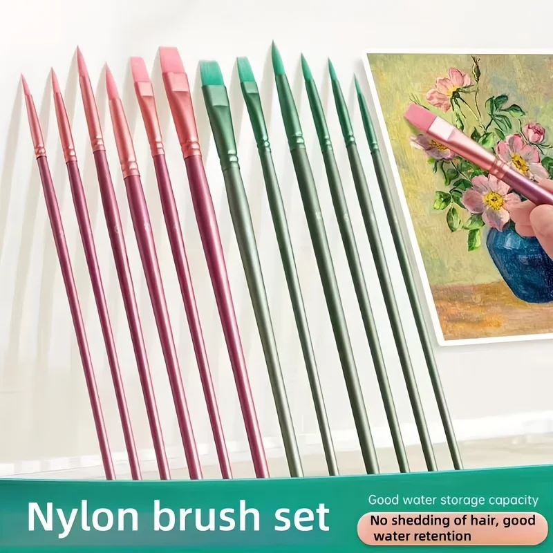 6Pcs High-Quality Professional Paintbrush Set,Suitable For Watercolor, Acrylic,and Oil Painting, Watercolor Brushes,Artist Tools
