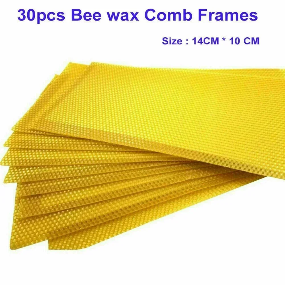 30 Pcs Foundation Bee Hive Wax Frames 13.3 X 9cm Beekeeping Beehive Nest Sheet Beekeeper Equipment Supplies