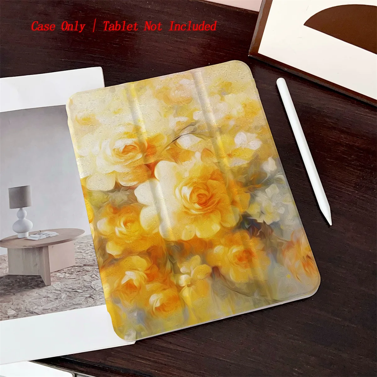 

Trendy Kawaii Yellow Flowers iPad Case For Apple iPad Pro 11/12.9 Air 3/4 10.9 Inch Mini 6 Fashion Cover