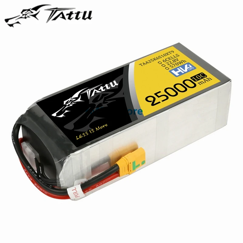 Tattu 25000mAh 22.8V 10C 6S1P High Voltage Lipo Battery Pack for Multirotor and Most Agricultural Plant Protection UAV Drone