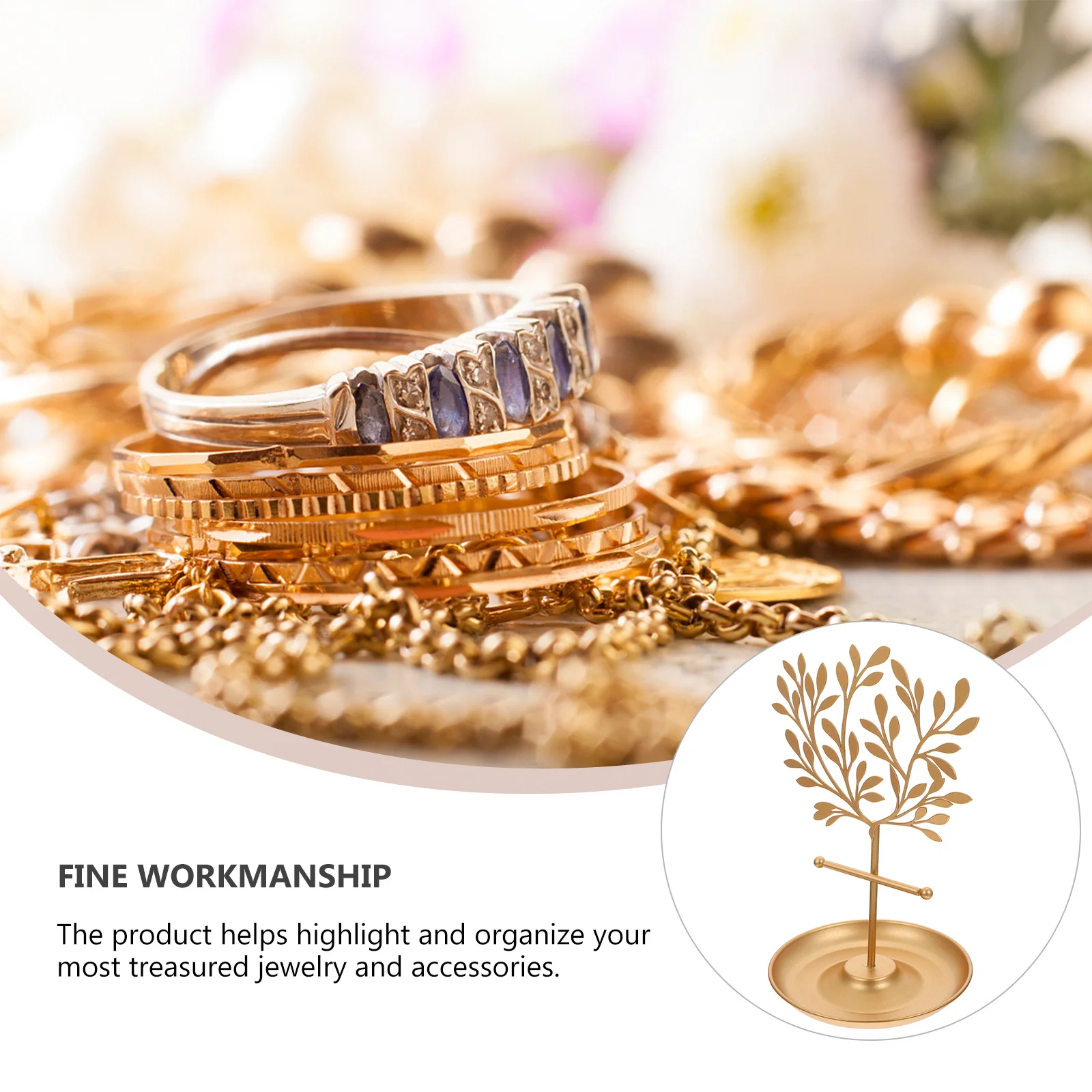 

Metal Jewelry Display Rack Leaf Shaped Iron Stand For Earrings Necklaces Bracelets Organizer Storage Decorative Holder