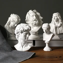 Scandinavian David figure resin sculpture plaster head ornaments living room art portraits home decorations furnishings