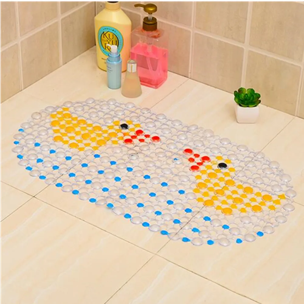 New Cartton Plastic Pebble Bath Mats Foot Pad PVC Bath Mat Absorbent Slip-resistant Pad Anti-Skid Floor Carpet Bathroom Mats