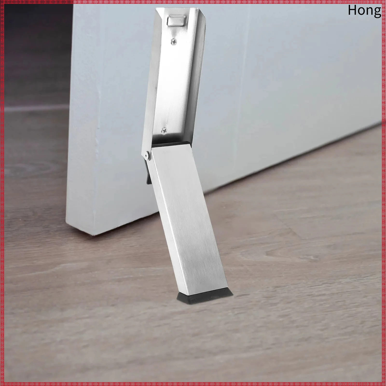 1Set Security Door Stop Heavy Duty Nodrill Design Outdoor Indoor Door Stopper Floor Wall Stopper for Home Hotel Garage