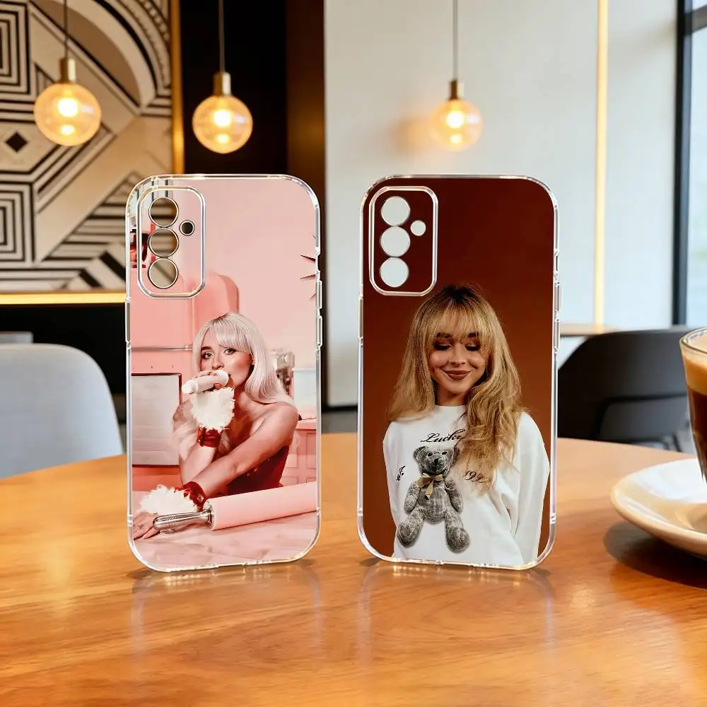 

S-Sabrina C-Carpenter Phone Case Transparent Silicone Soft For SamsungA10,12,20,21S,30,31,40,50,51,52,70,71