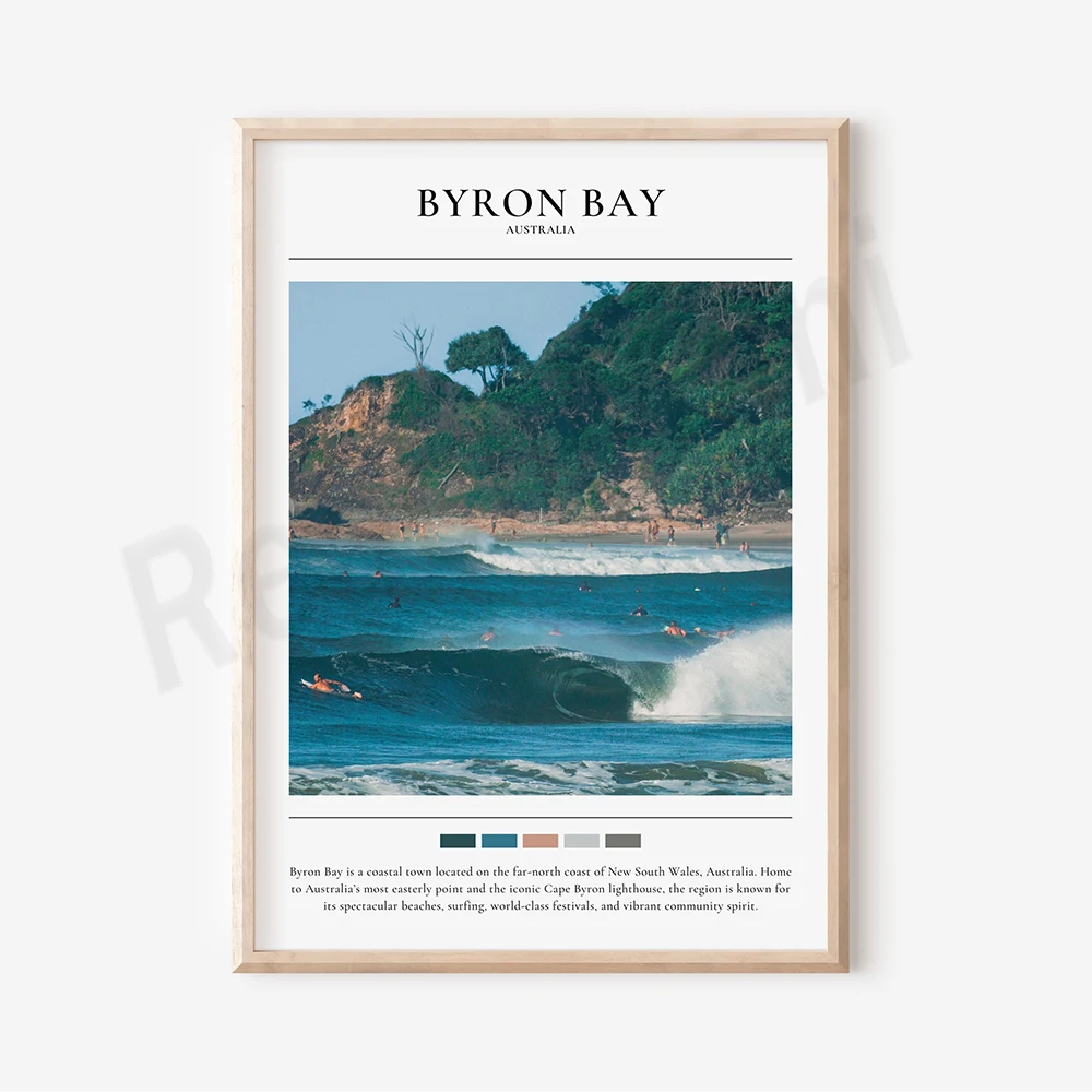 Byron Bay coastal print, Cabarita Beach NSW, Nusa Penida Bali, baby koala, kangaroo print, beach, Australia travel poster