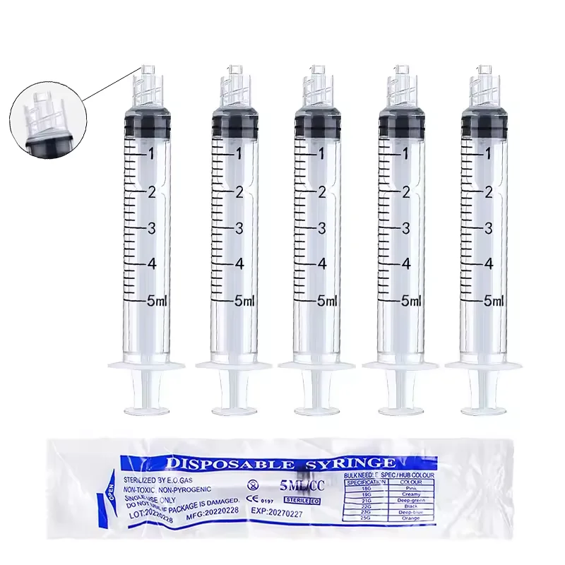 5ML Plastic Syringe 5cc Luer Lock For Industrial Lab Measuring Pet Hypodermic Measuring Nutrient Industrial Veterinary Tools