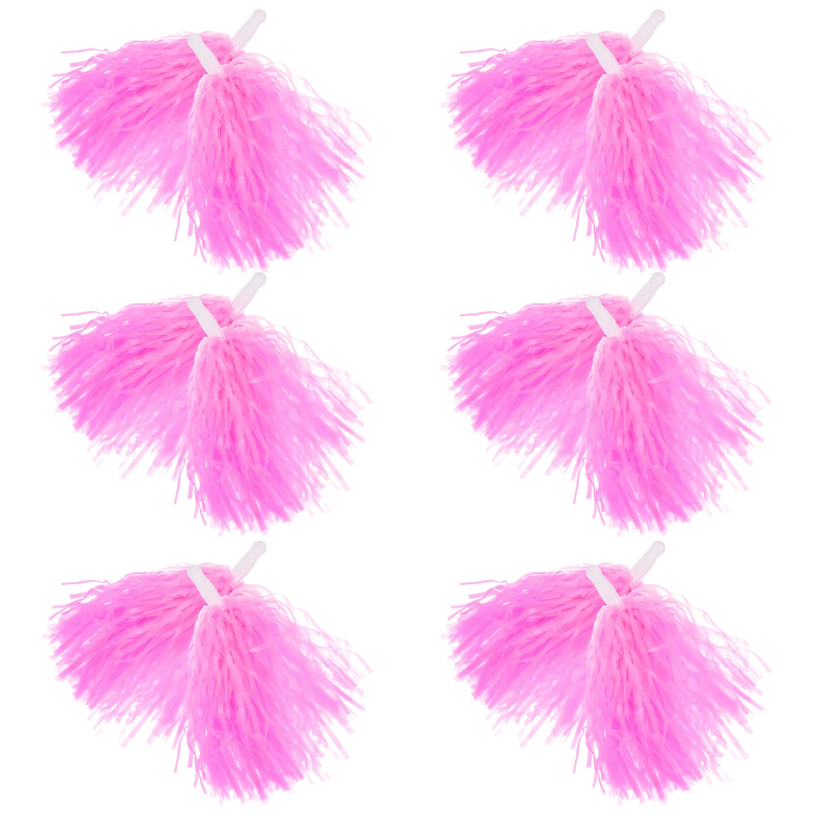 12 Pcs Cheerleading Bouquet Spirit Fun Poms Pink Metal Cheerleader Hand Flowers Performance Adornment Dance Child