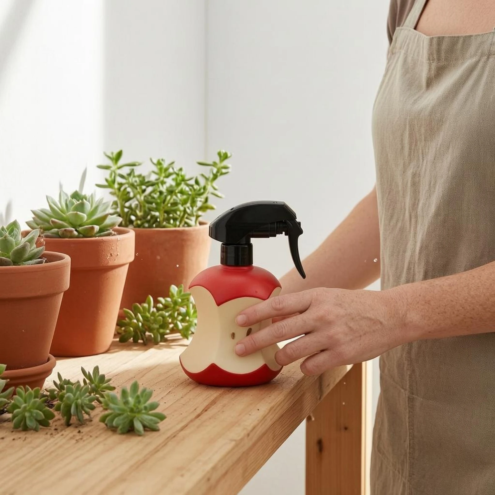 

Apple-Shaped Spray Bottle ABS and Resin Handheld Watering Spray Bottle Handheld Garden Sprayer Lightweight