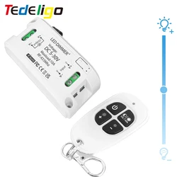 Tedeligo DC 6V 12V 24V LED Dimmer Light Brightness Adjustable Controller Smart Dimmer Switch 433MHz Dimmable Receiver Module