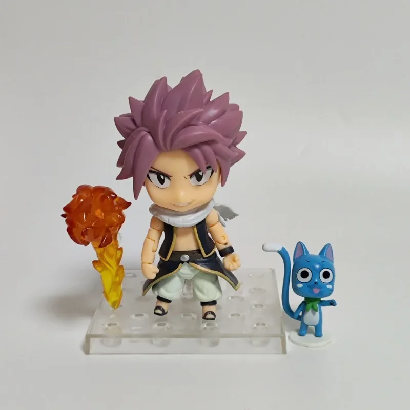 10cm Fairy Tail Q version Nendoroid 1741# Natsu face-changing movable model ornaments boxed figure For Friends Gifts