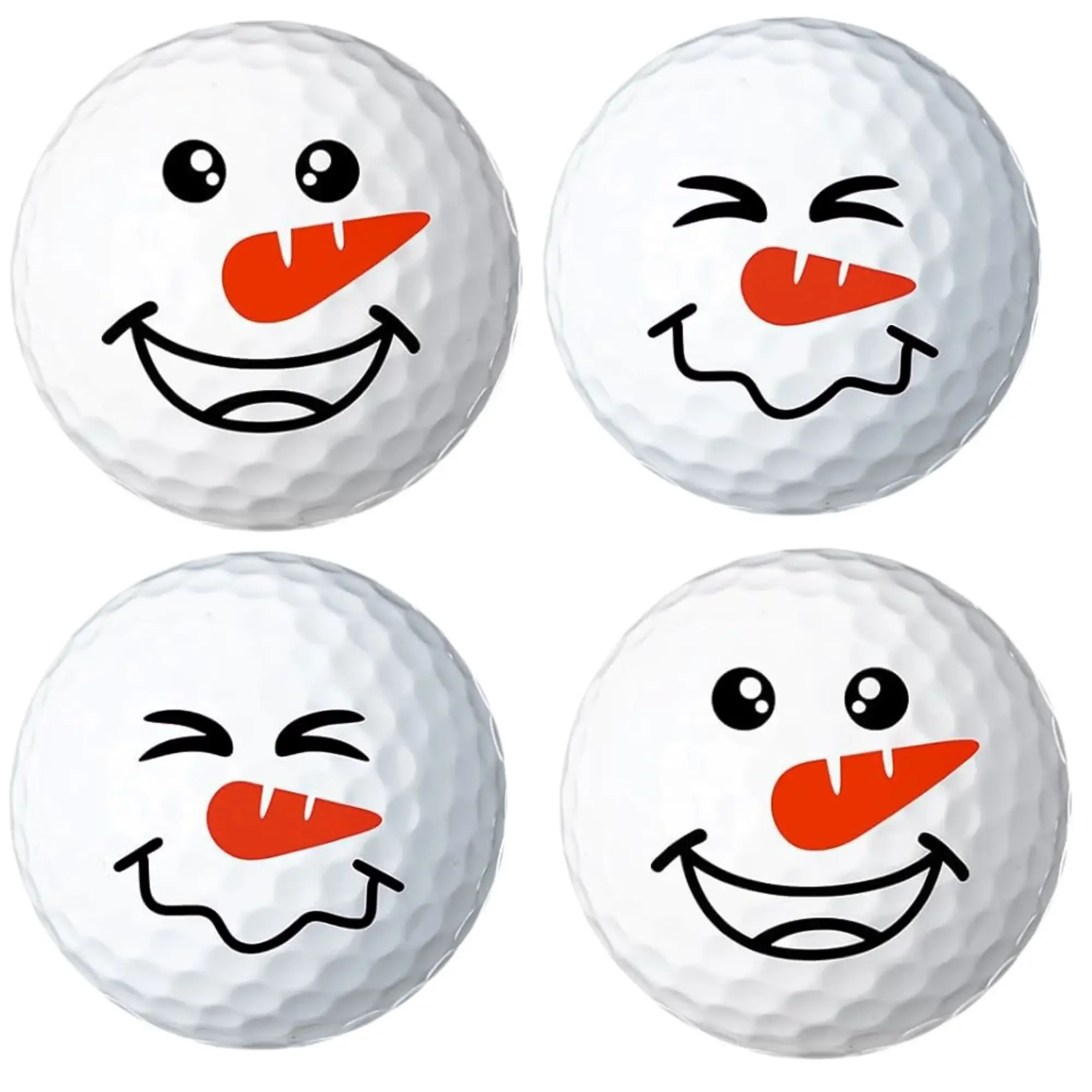 4 Count Christmas Golf Gifts for Men or Women Unique, Personalized Colored Practice Golf Balls, Cool Accessories for Golfers, Go