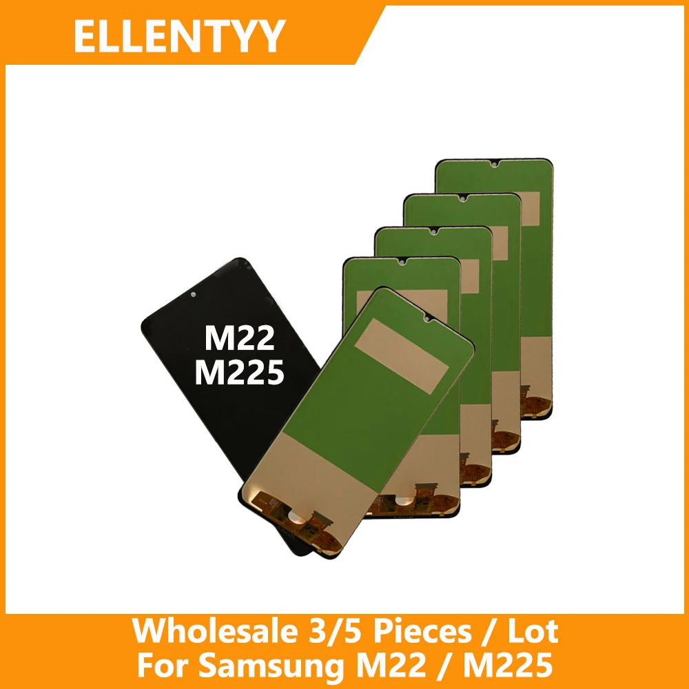 

Оптовая продажа, 3/5 шт./лот, высокое качество для Samsung M22 M225 M225FV, ЖК-дисплей с сенсорным дигитайзером