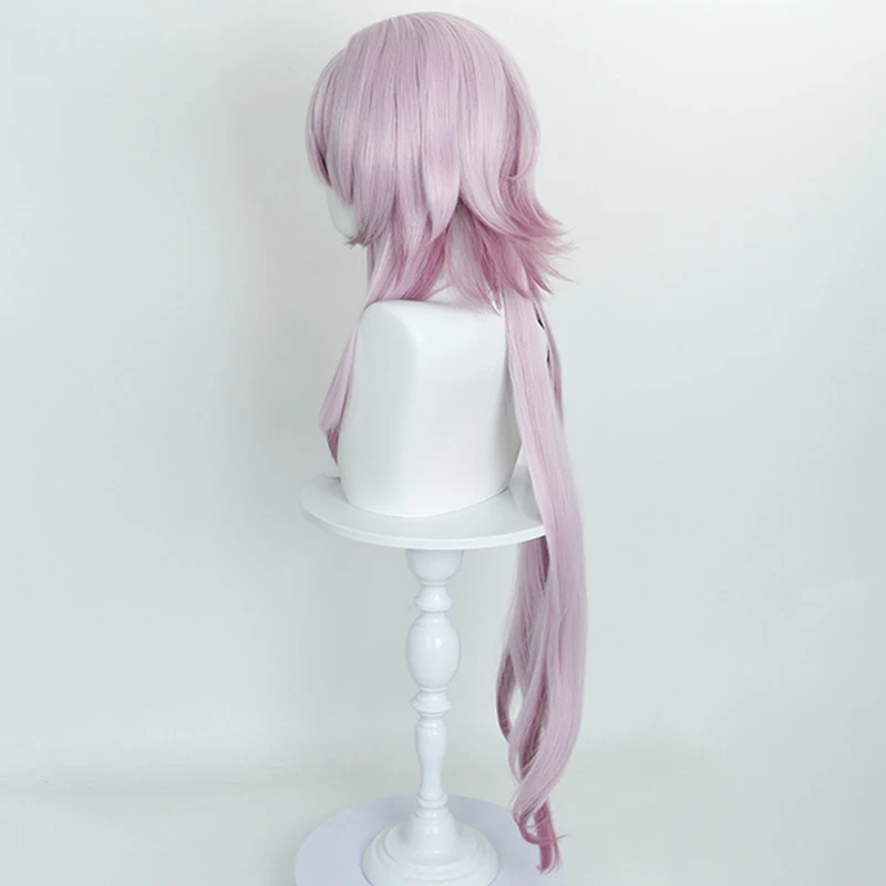Juego Honkai Star Rail 7 de marzo Cosplay peluca mujer Lolita Rosa púrpura gradiente pelo largo resistente al calor peluca sintética Halloween