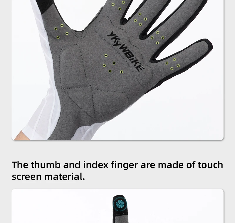 YKYWBIKE Fahrradhandschuhe, gewebt, aerodynamisch, gestreift, Fahrrad-Sporthandschuhe, rutschfeste Reithandschuhe, stoßdämpfende Rennradhandschuhe – Detail 33