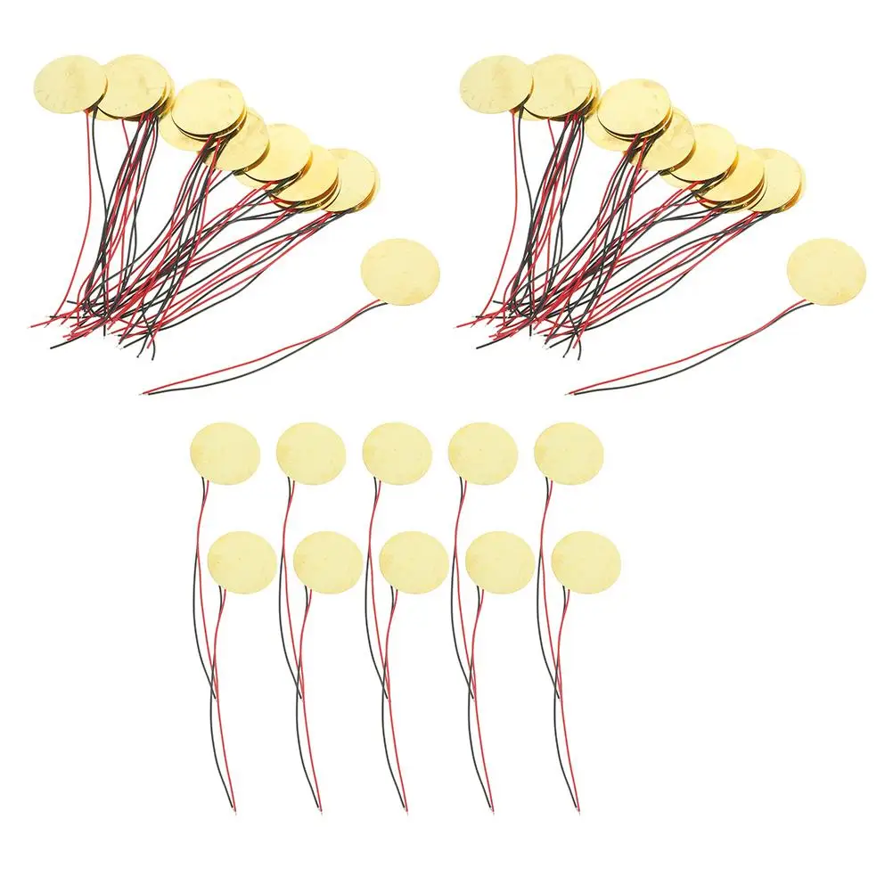 

40 Pcs Piezo Discs Ceramic Amplifiers Electric Guitar Trigger Transducer Sensor Music Instrument Accessories