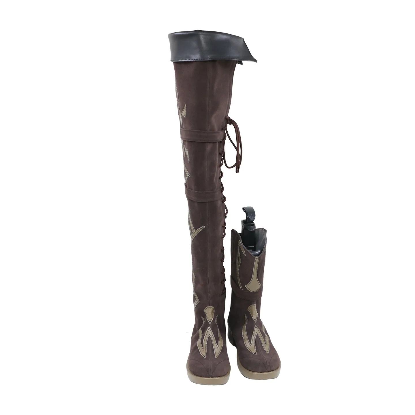 Fgo miyamoto musashi cosplay sapatos anime acessórios cosplay adereços sapatos de couro do plutônio botas de carnaval de halloween feito sob encomenda