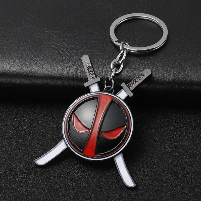 New Marvel Anime Superhero Catoon X-Men Deadpool Metal Keychain Pendant Keyring Chaveiro Key Chains Jewelry Accessories